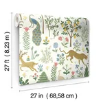 Rifle Paper Co. Menagerie - White & Brown Wallpaper | Buy Online Rifle Paper Co. Menagerie wallpaper, color White & Brown, SKU RP7305