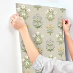 Rifle Paper Co. Mughal Rose - Beige & Purple Wallpaper | Buy Online Rifle Paper Co. Mughal Rose wallpaper, color Beige & Purple, SKU RP7350