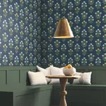 Rifle Paper Co. Mughal Rose - Blue & Purple Wallpaper | Buy Online Rifle Paper Co. Mughal Rose wallpaper, color Blue & Purple, SKU RP7351