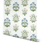Rifle Paper Co. Mughal Rose - White & Purple Wallpaper | Buy Online Rifle Paper Co. Mughal Rose wallpaper, color White & Purple, SKU RP7347