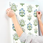 Rifle Paper Co. Mughal Rose - White & Purple Wallpaper | Buy Online Rifle Paper Co. Mughal Rose wallpaper, color White & Purple, SKU RP7347