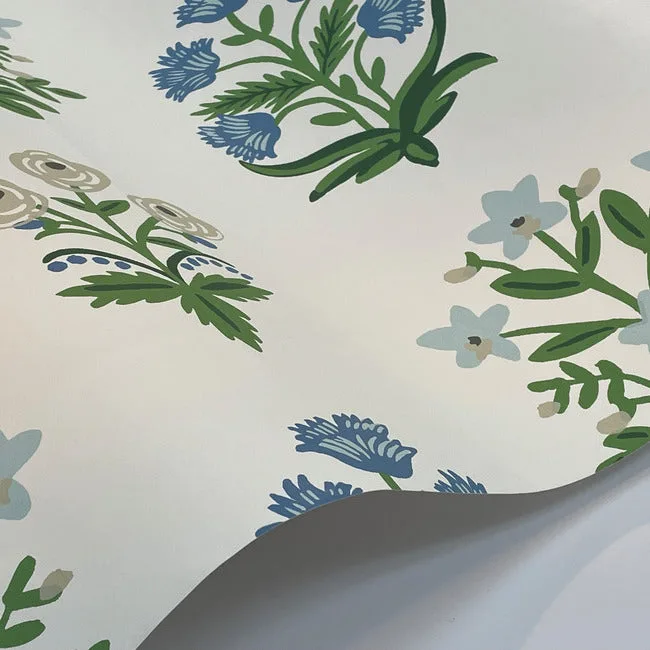 Rifle Paper Co. Mughal Rose - White & Purple Wallpaper | Buy Online Rifle Paper Co. Mughal Rose wallpaper, color White & Purple, SKU RP7347