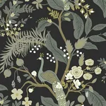 Rifle Paper Co. Peacock - Black Wallpaper | Buy Online Rifle Paper Co. Peacock wallpaper, color Black, SKU RI5170