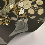 Rifle Paper Co. Peacock - Black Wallpaper | Buy Online Rifle Paper Co. Peacock wallpaper, color Black, SKU RI5170