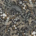 Rifle Paper Co. Peacock Garden - Black Wallpaper | Buy Online Rifle Paper Co. Peacock Garden wallpaper, color Black, SKU PSW1537RL