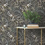 Rifle Paper Co. Peacock Garden - Black Wallpaper | Buy Online Rifle Paper Co. Peacock Garden wallpaper, color Black, SKU PSW1537RL