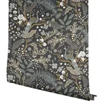 Rifle Paper Co. Peacock Garden - Black Wallpaper | Buy Online Rifle Paper Co. Peacock Garden wallpaper, color Black, SKU PSW1537RL