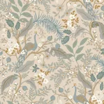 Rifle Paper Co. Peacock Garden - Linen Wallpaper | Buy Online Rifle Paper Co. Peacock Garden wallpaper, color Linen, SKU PSW1538RL