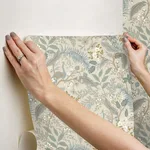 Rifle Paper Co. Peacock Garden - Linen Wallpaper | Buy Online Rifle Paper Co. Peacock Garden wallpaper, color Linen, SKU PSW1538RL