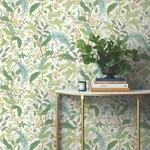 Rifle Paper Co. Peacock Garden wallpaper, color White, SKU PSW1539RL