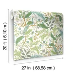 Rifle Paper Co. Peacock Garden wallpaper, color White, SKU PSW1539RL