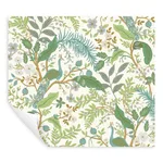 Rifle Paper Co. Peacock Garden wallpaper, color White, SKU PSW1539RL
