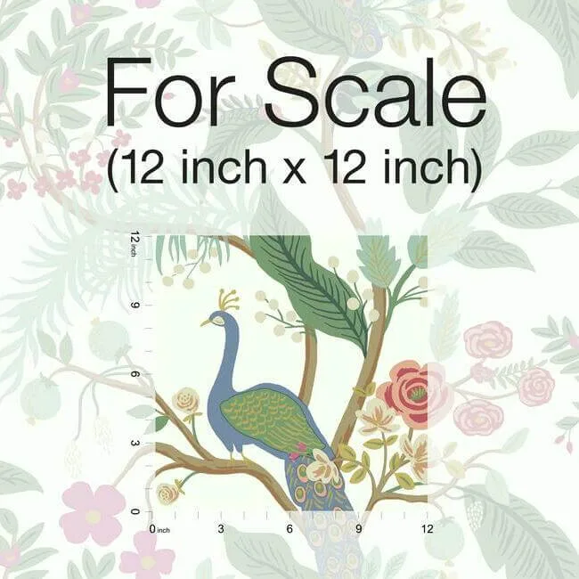 Rifle Paper Co. Peacock - Periwinkle Wallpaper | Buy Online Rifle Paper Co. Peacock wallpaper, color Periwinkle, SKU RI5174