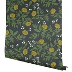 Rifle Paper Co. Peonies - Black & Gold Wallpaper | Buy Online Rifle Paper Co. Peonies wallpaper, color Black & Gold, SKU RI5151