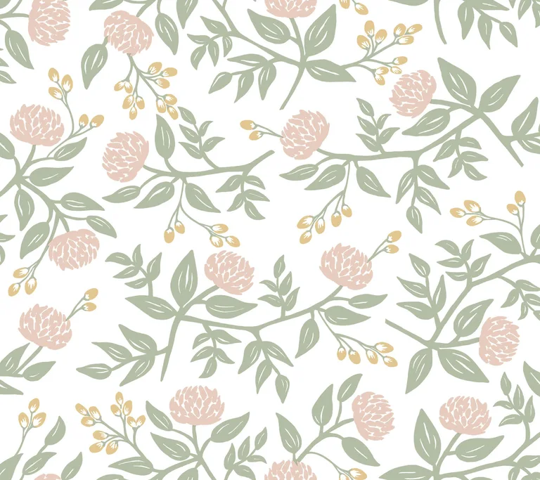 Rifle Paper Co. Peonies wallpaper, color Blush, SKU PSW1685RL