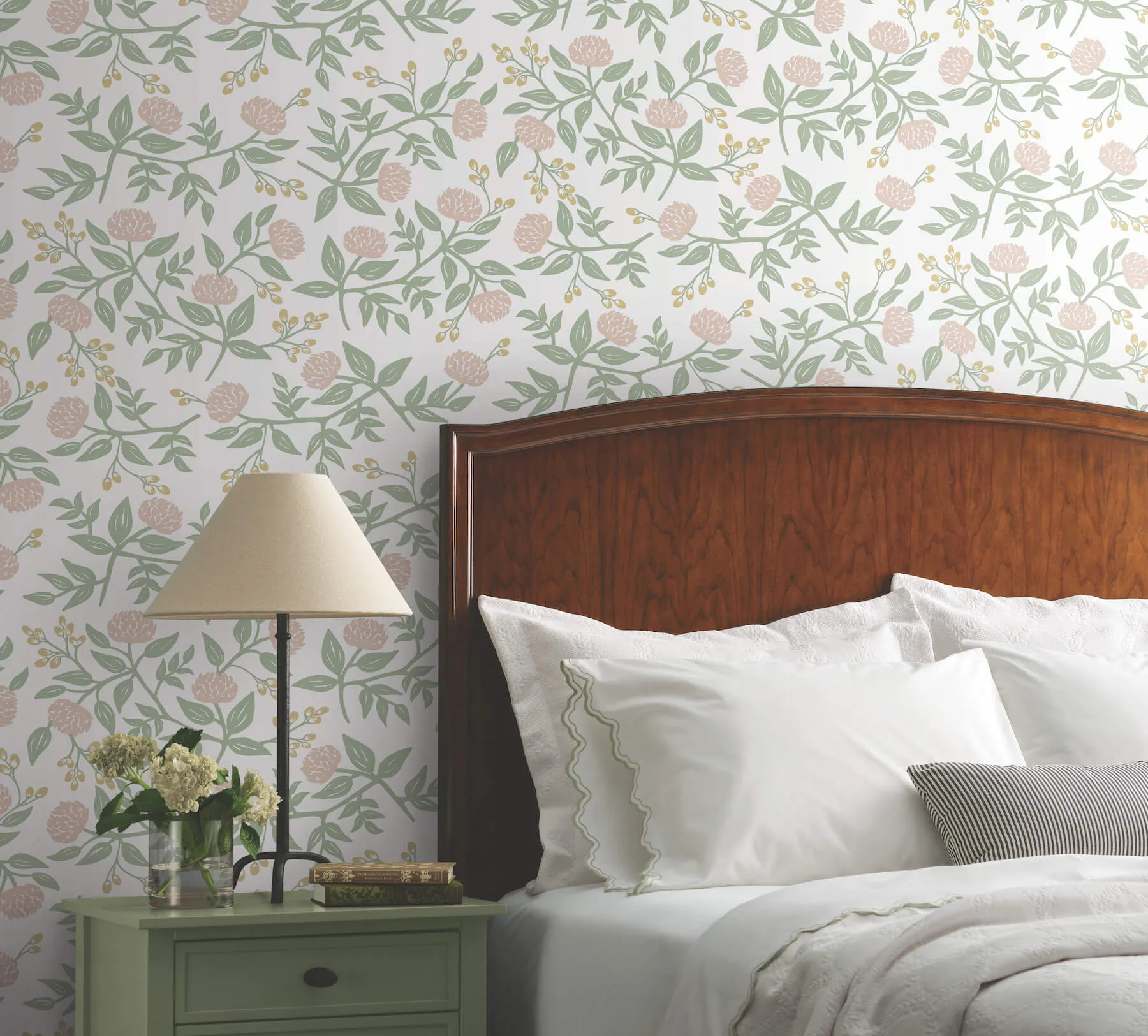 Rifle Paper Co. Peonies wallpaper, color Blush, SKU PSW1685RL