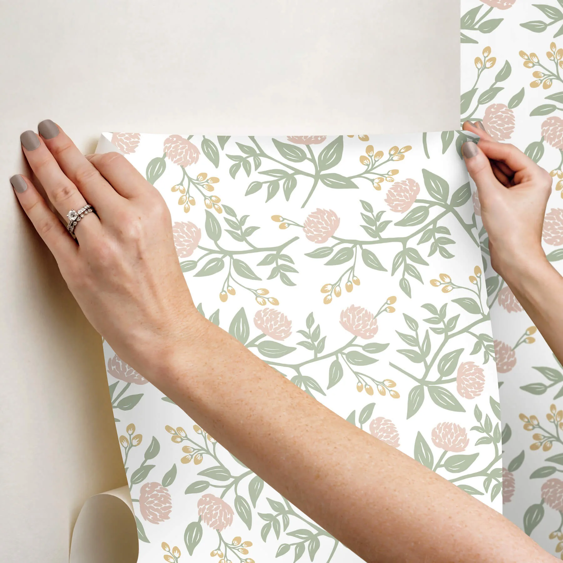 Rifle Paper Co. Peonies wallpaper, color Blush, SKU PSW1685RL