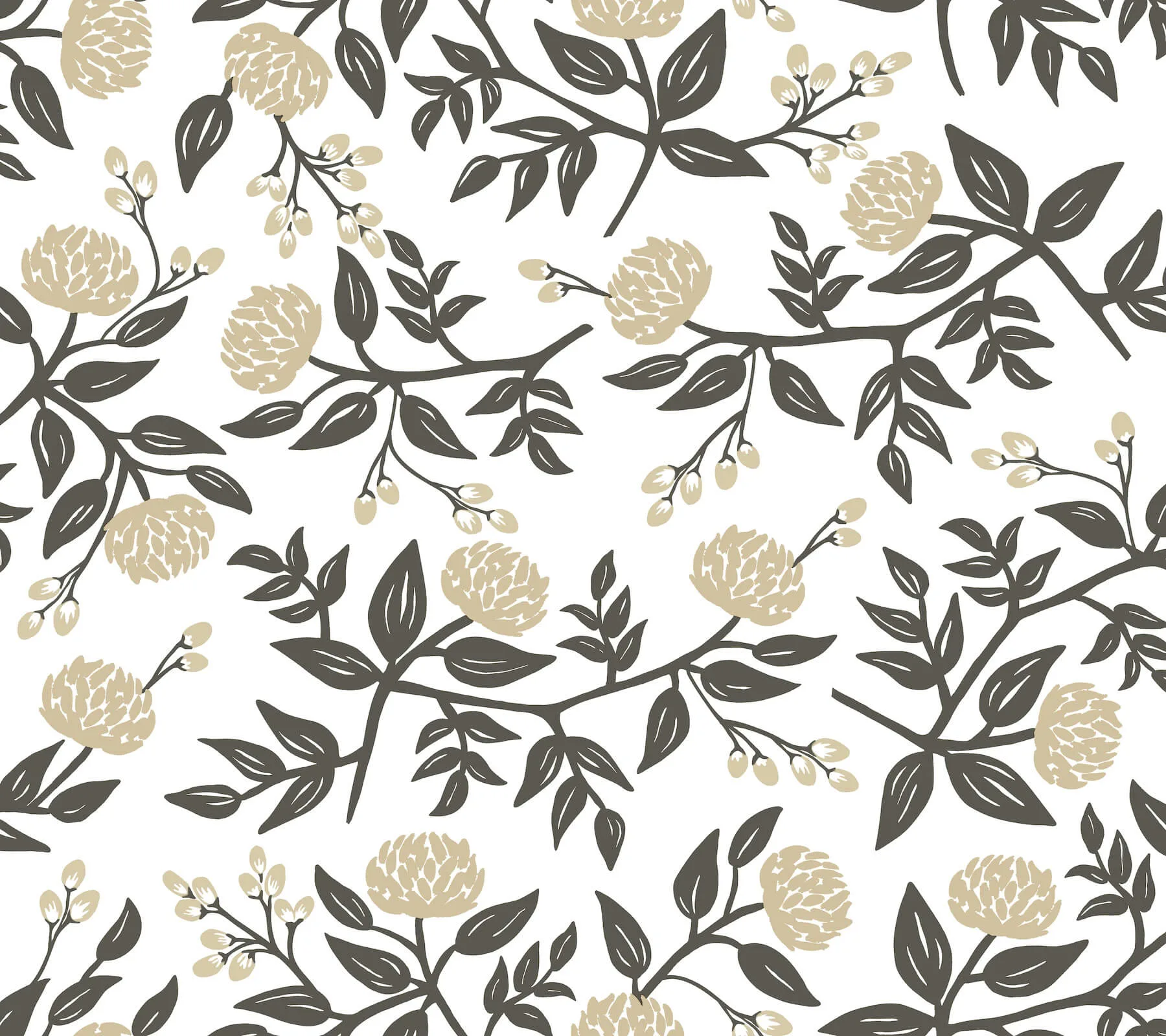 Rifle Paper Co. Peonies wallpaper, color Gold, SKU PSW1686RL