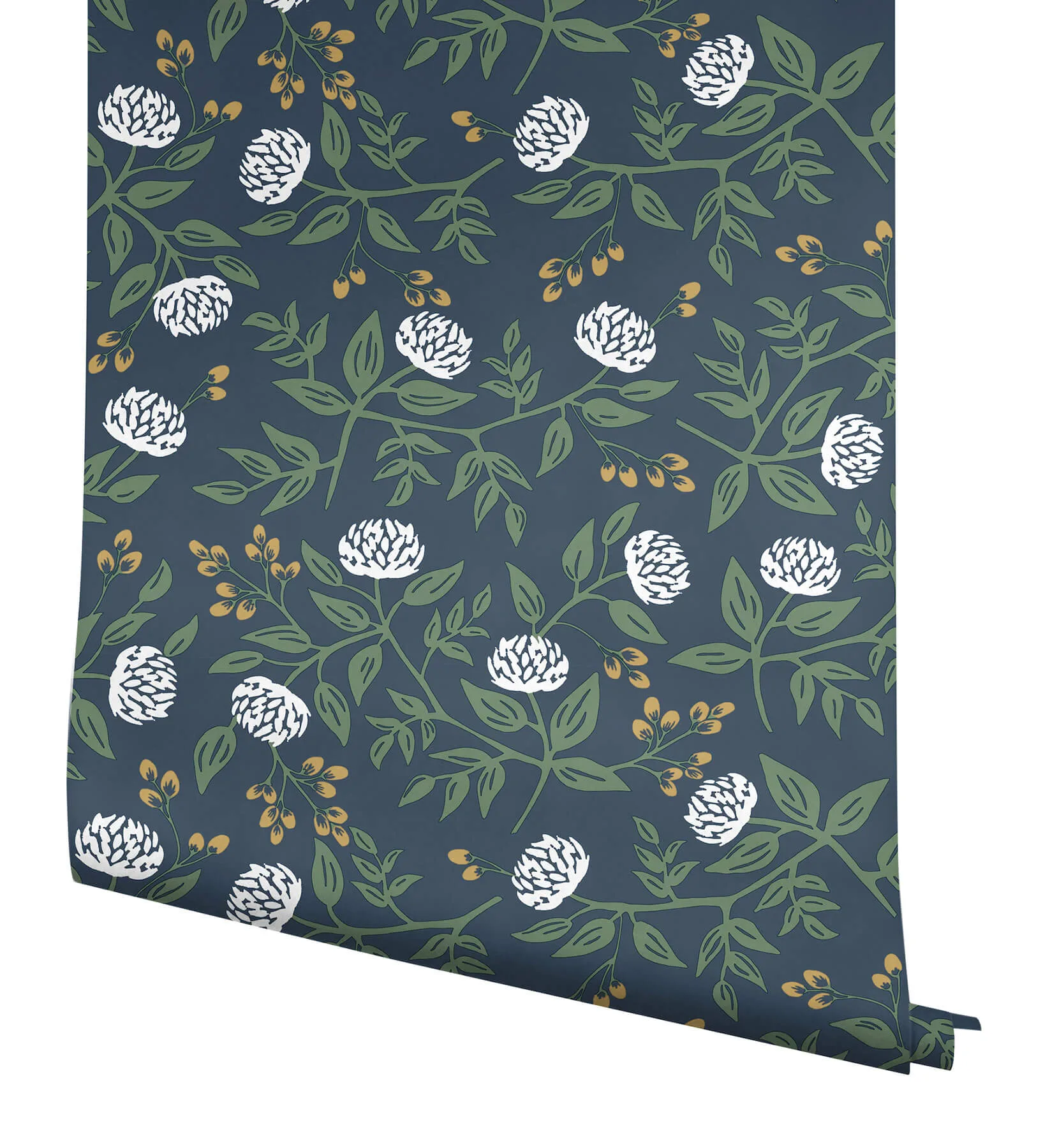 Rifle Paper Co. Peonies - Navy Wallpaper | Buy Online Rifle Paper Co. Peonies wallpaper, color Navy, SKU PSW1687RL