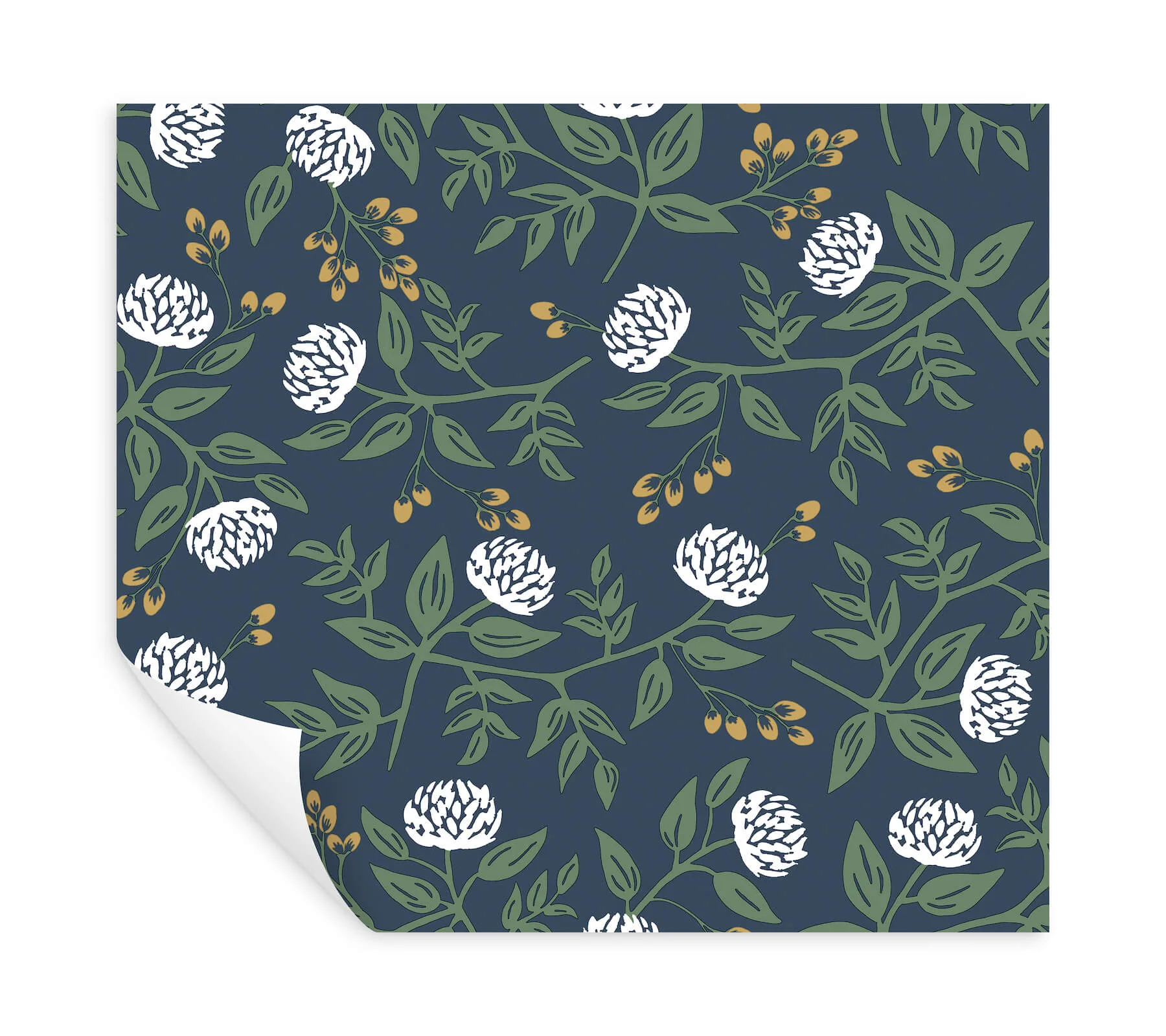 Rifle Paper Co. Peonies - Navy Wallpaper | Buy Online Rifle Paper Co. Peonies wallpaper, color Navy, SKU PSW1687RL