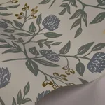 Rifle Paper Co. Peonies - Periwinkle & Sage Wallpaper | Buy Online Rifle Paper Co. Peonies wallpaper, color Periwinkle & Sage, SKU RI5148