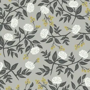 Rifle Paper Co. Peonies wallpaper, color Grey, SKU RI5152