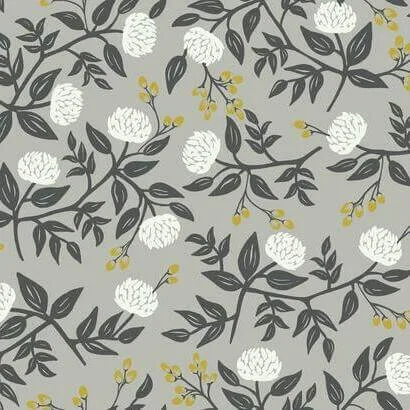 Rifle Paper Co. Peonies wallpaper, color Grey, SKU RI5152