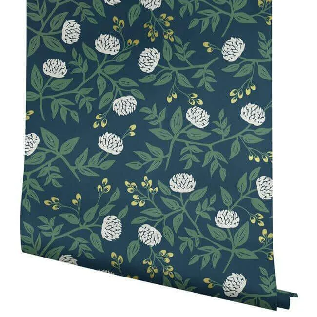 Rifle Paper Co. Peonies - Navy Wallpaper | Buy Online Rifle Paper Co. Peonies wallpaper, color Navy, SKU RI5149