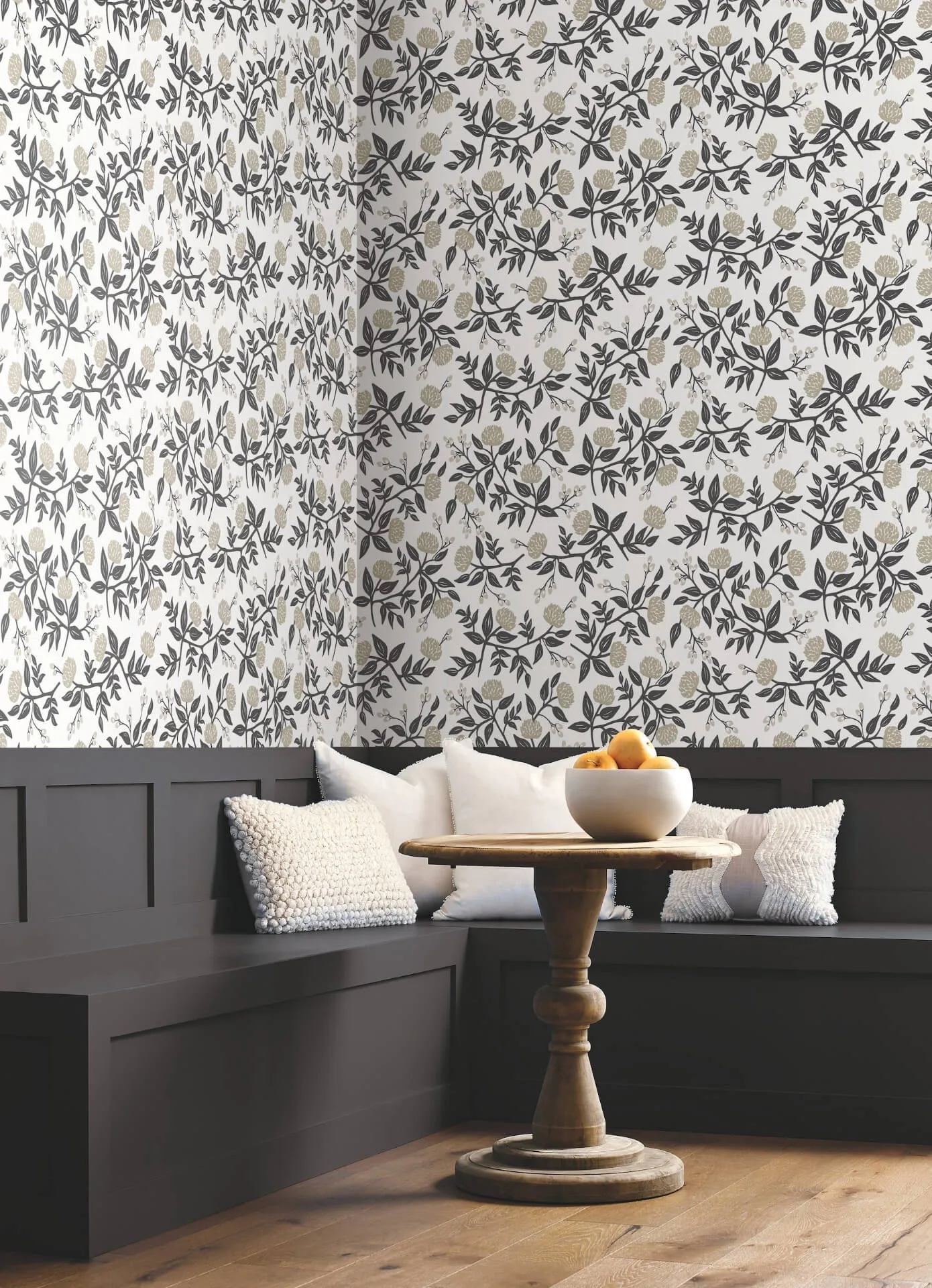 Rifle Paper Co. Peonies wallpaper, color White & Black, SKU RI5150