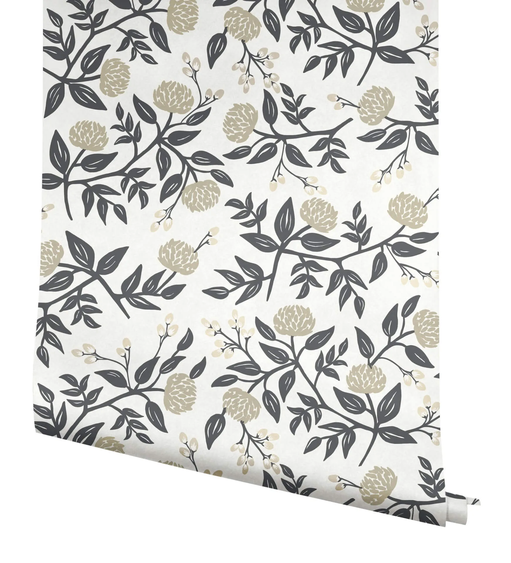 Rifle Paper Co. Peonies - White & Black Wallpaper | Buy Online Rifle Paper Co. Peonies wallpaper, color White & Black, SKU RI5150