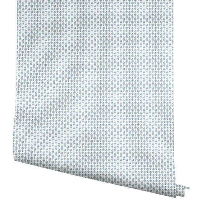Rifle Paper Co. Petal - White & Blue Wallpaper | Buy Online Rifle Paper Co. Petal wallpaper, color White & Blue, SKU RP7365