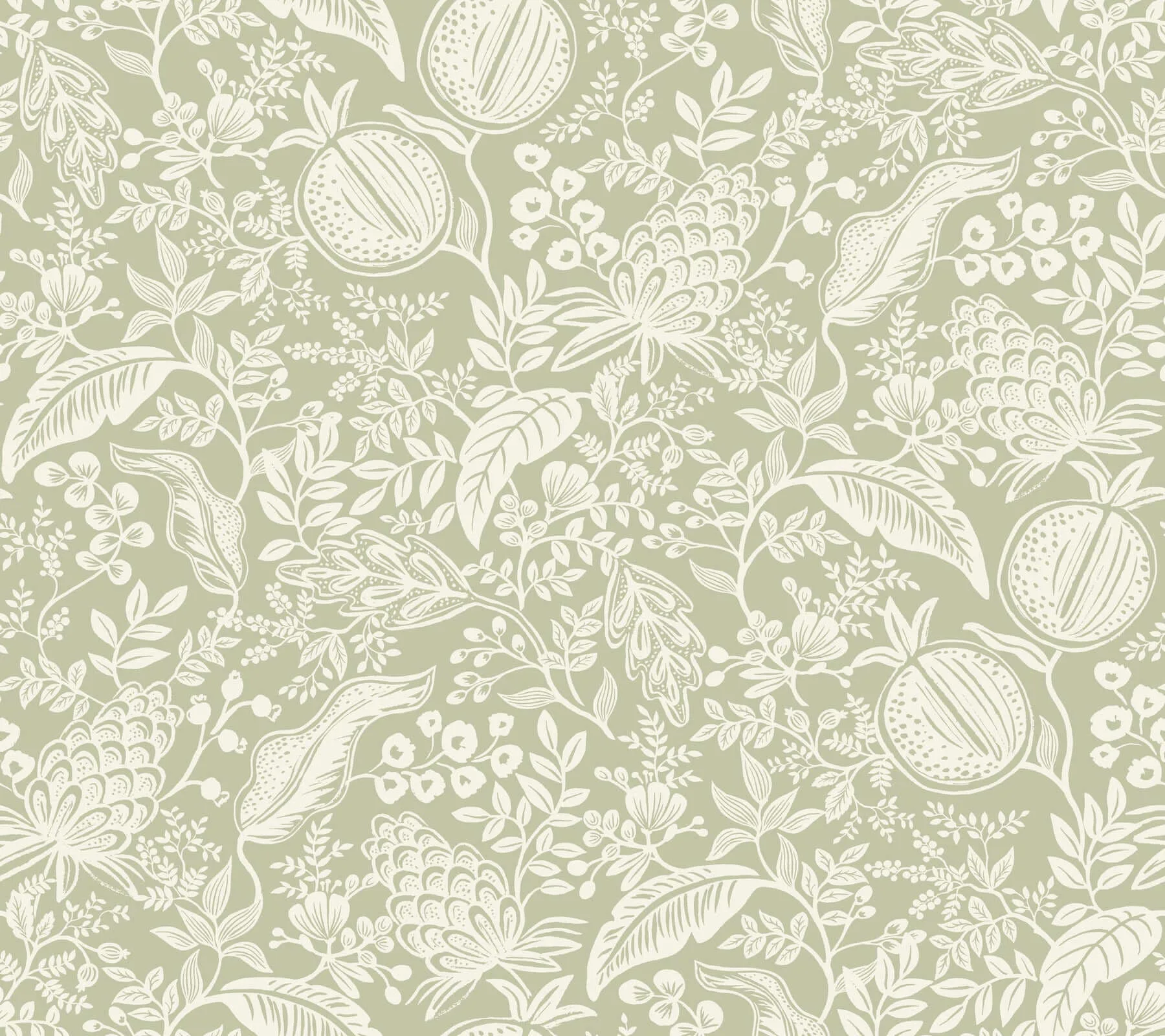 Rifle Paper Co. Pomegranate wallpaper, color Pistachio, SKU PSW1630RL