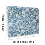 Rifle Paper Co. Pomegranate - Blue & Ivory Wallpaper | Buy Online Rifle Paper Co. Pomegranate wallpaper, color Blue & Ivory, SKU PSW1631RL