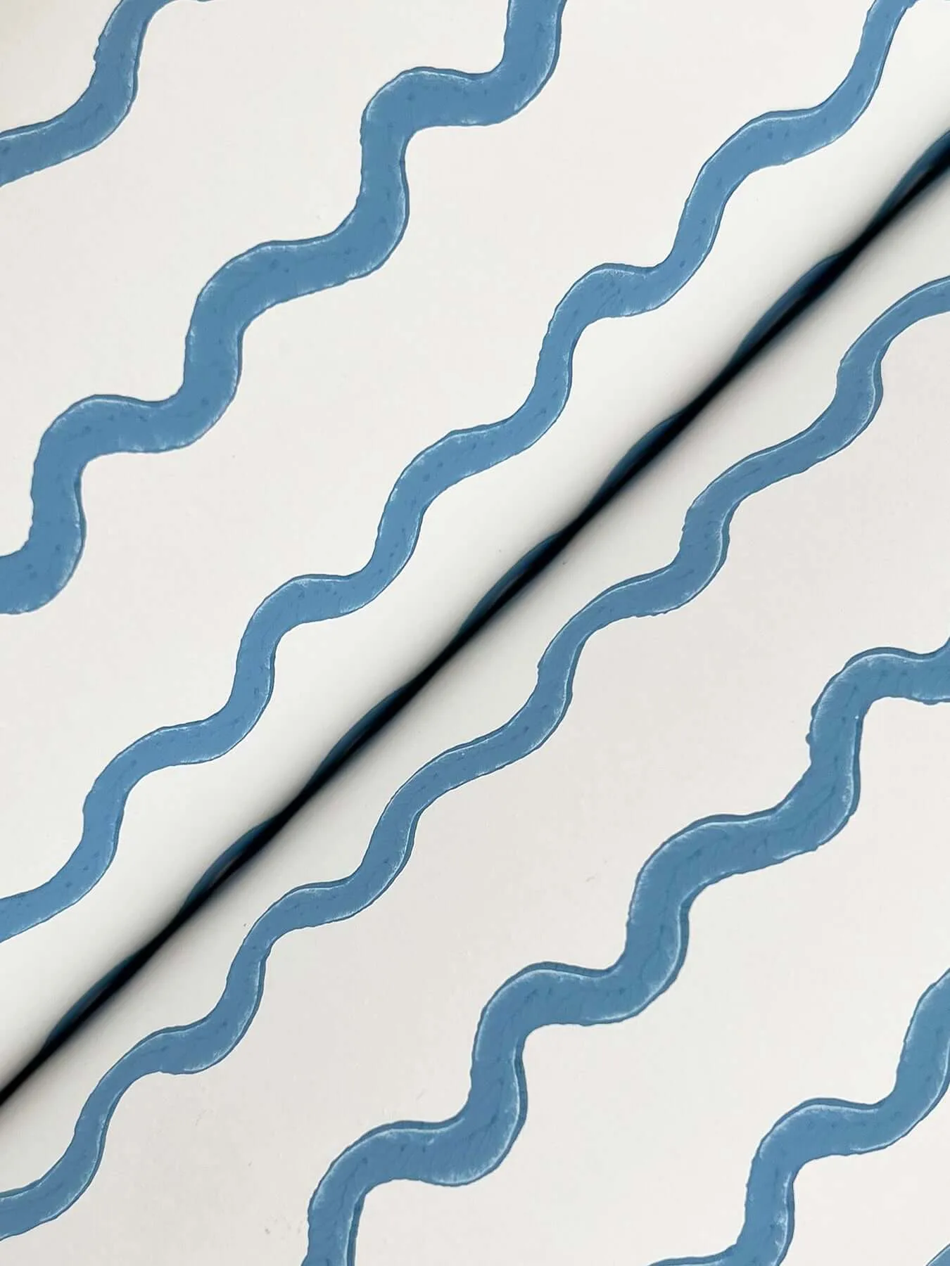 Rifle Paper Co. Rickrack - Blue Wallpaper | Buy Online Rifle Paper Co. Rickrack wallpaper, color Blue, SKU RF7555