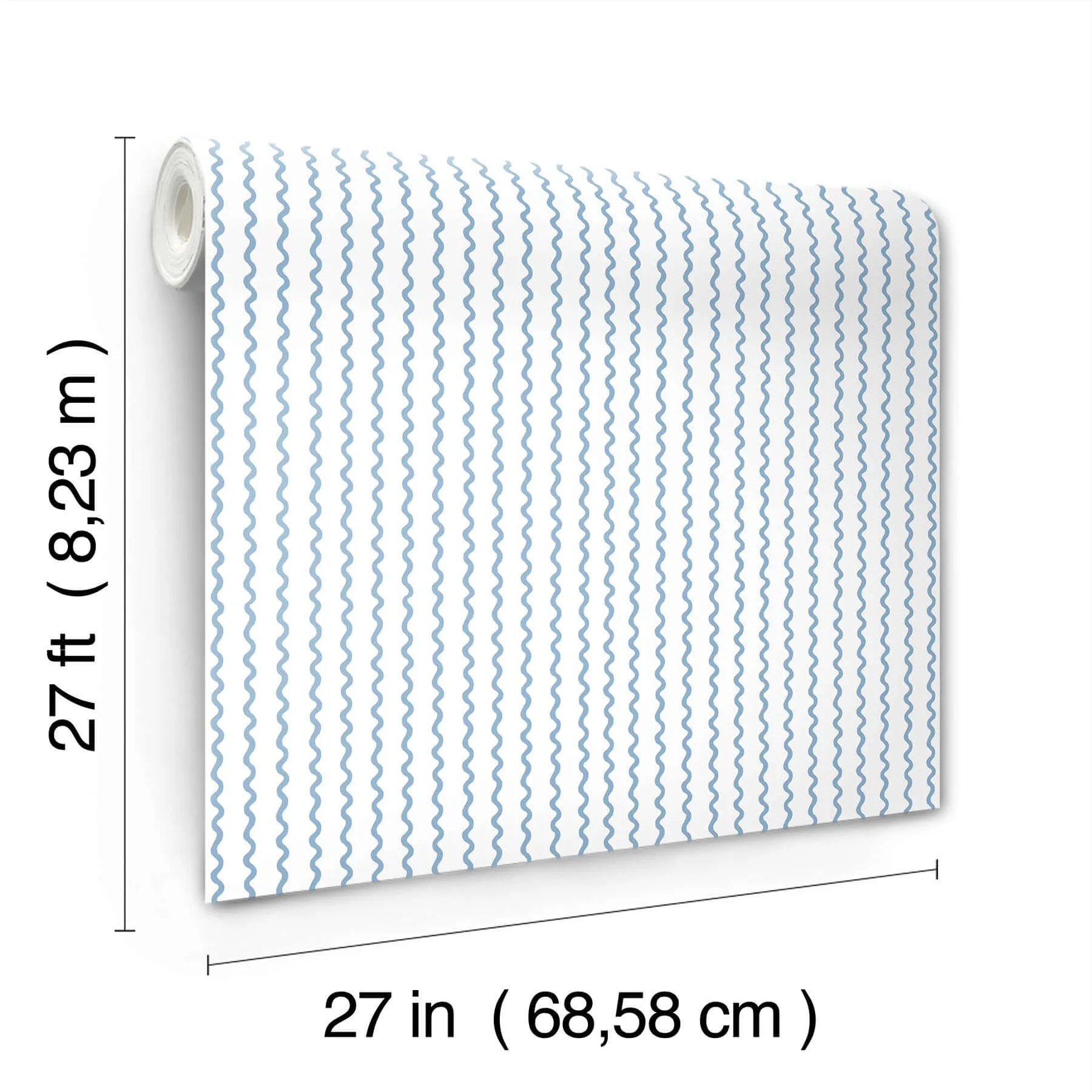 Rifle Paper Co. Rickrack - Blue Wallpaper | Buy Online Rifle Paper Co. Rickrack wallpaper, color Blue, SKU RF7555