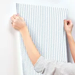 Rifle Paper Co. Rickrack - Blue Wallpaper | Buy Online Rifle Paper Co. Rickrack wallpaper, color Blue, SKU RF7555