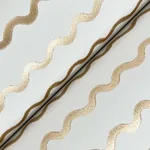 Rifle Paper Co. Rickrack - Gold Wallpaper | Buy Online Rifle Paper Co. Rickrack wallpaper, color Gold, SKU RF7551