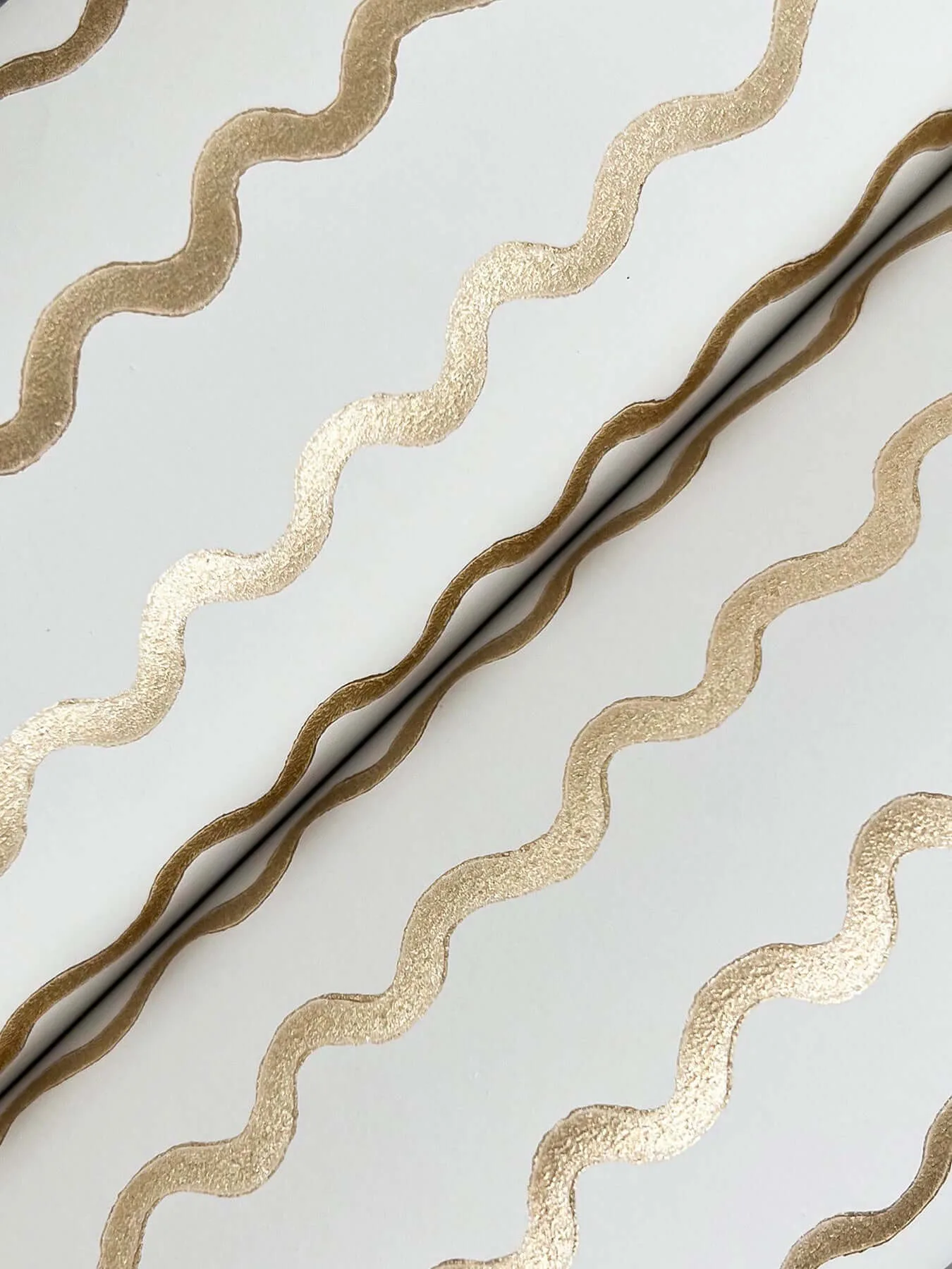 Rifle Paper Co. Rickrack - Gold Wallpaper | Buy Online Rifle Paper Co. Rickrack wallpaper, color Gold, SKU RF7551