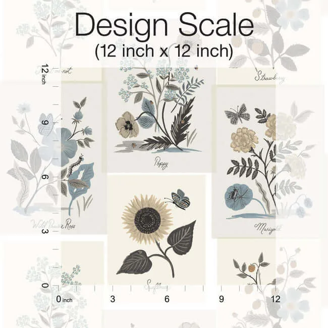 Rifle Paper Co. Botanical Prints - Beige & Black Wallpaper | Buy Online Rifle Paper Co. Botanical Prints wallpaper, color Beige & Black, SKU RP7336