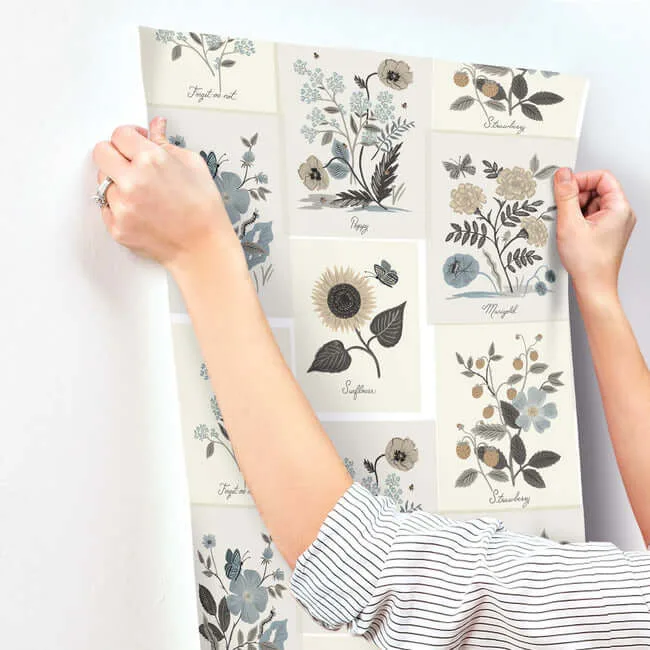 Rifle Paper Co. Botanical Prints - Beige & Black Wallpaper | Buy Online Rifle Paper Co. Botanical Prints wallpaper, color Beige & Black, SKU RP7336