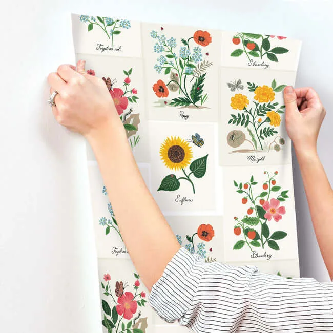 Rifle Paper Co. Botanical Prints wallpaper, color White & Pink, SKU RP7334