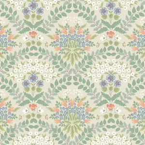 Rifle Paper Co. Bramble wallpaper, color Beige & Green, SKU RP7321