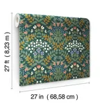 Rifle Paper Co. Bramble - Green & Gold Wallpaper | Buy Online Rifle Paper Co. Bramble wallpaper, color Green & Gold, SKU RP7322