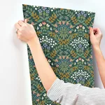 Rifle Paper Co. Bramble - Green & Gold Wallpaper | Buy Online Rifle Paper Co. Bramble wallpaper, color Green & Gold, SKU RP7322