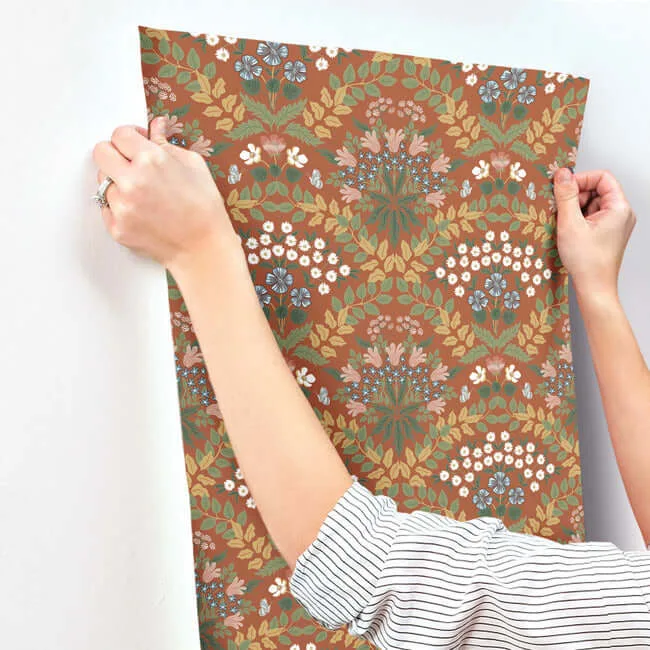 Rifle Paper Co. Bramble - Red & Green Wallpaper | Buy Online Rifle Paper Co. Bramble wallpaper, color Red & Green, SKU RP7320