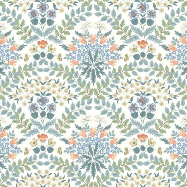 Rifle Paper Co. Bramble wallpaper, color White & Green, SKU RP7319