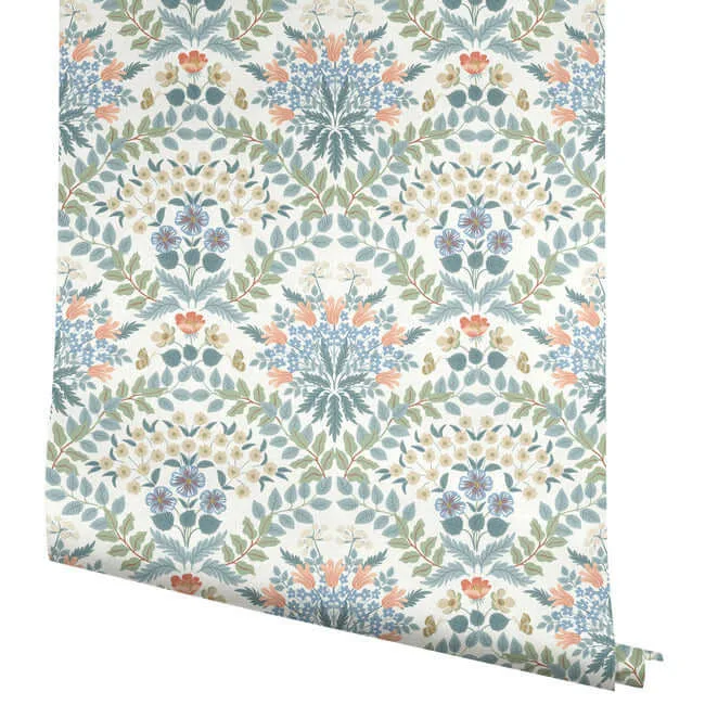 Rifle Paper Co. Bramble - White & Green Wallpaper | Buy Online Rifle Paper Co. Bramble wallpaper, color White & Green, SKU RP7319