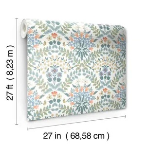 Rifle Paper Co. Bramble wallpaper, color White & Green, SKU RP7319