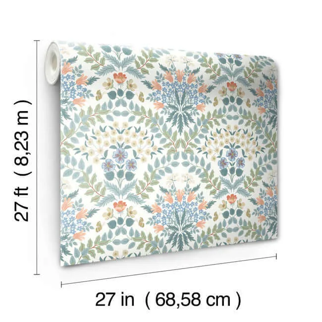 Rifle Paper Co. Bramble wallpaper, color White & Green, SKU RP7319