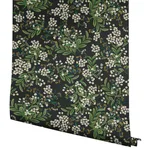 Rifle Paper Co. Cornflower - Black & Green Wallpaper | Buy Online Rifle Paper Co. Cornflower wallpaper, color Black & Green, SKU RP7384